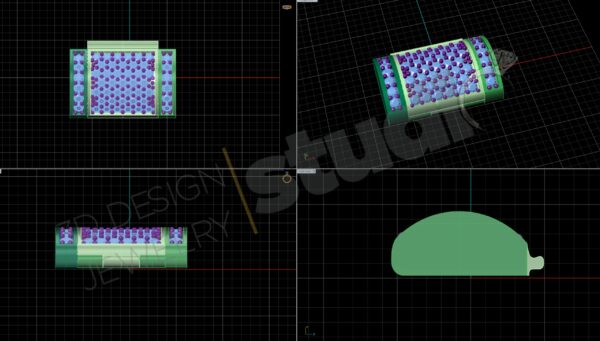 Chain box 14x9 with gems - Image 2