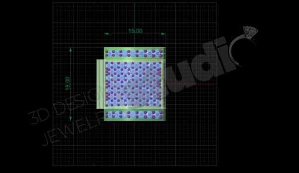 Chain box 18x15 with gems - Image 2