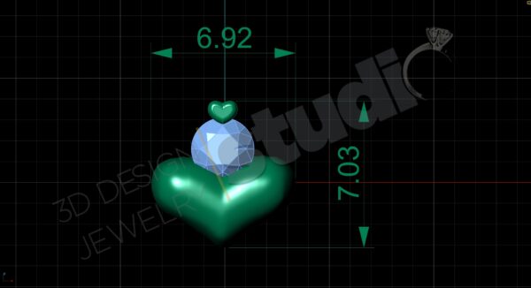 Heart Gem Pendant - Image 2