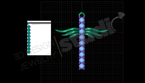 Wings Cross Pendant - Image 2