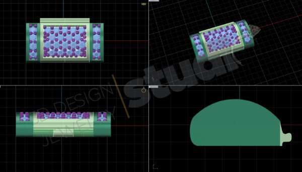 Chain box 10x5.6 with gems for chain 4.2mm - Image 3