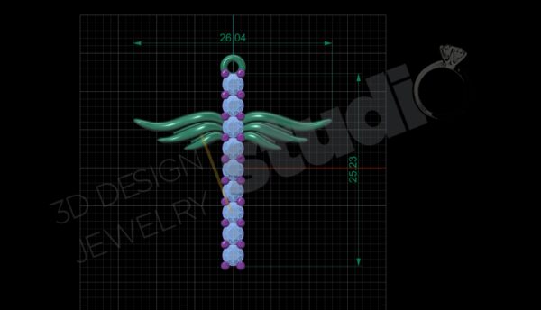 Wings Cross Pendant - Image 3