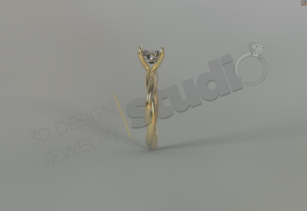 Twisting Solitairy Ring - Image 5