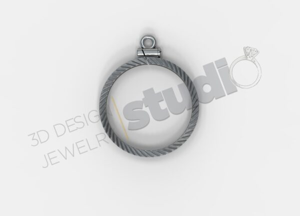 Coin bezel Pendant - Image 6