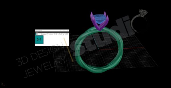 Twisting Solitairy Ring - Image 2