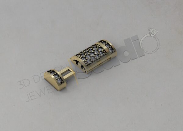 Chain box 10x5.6 with gems for chain 4.2mm