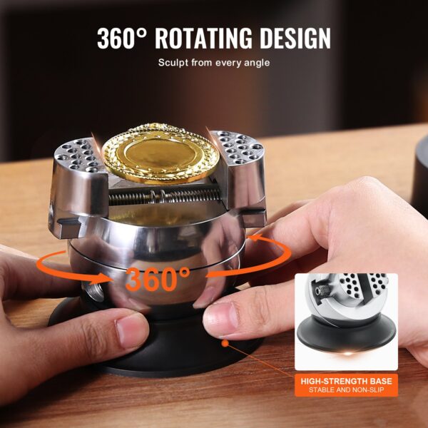 VEVOR 3 Inch Engraving Block Block Ball Vise with 30Pcs Attachment Inlaid Diamonds Full Set Ball Vise Engraving Setting Tool for Jewelry Handwork - Image 7